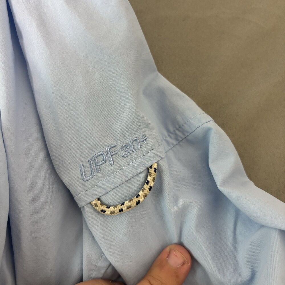 Columbia PFG Shirt Mens XL Blue Performance Vented Hiking Fishing Button Down - Picture 4 of 9
